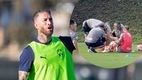 Ramos sufrió una fuerte molestia y fue atendido.