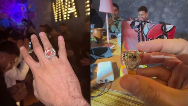 Alexis Vega celebra título con Toluca regalando lujosos anillos a sus compañeros. (Instagram: pollobv)