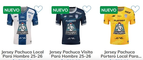 Así lucen las nuevas playeras de Pachuca (skechers.com.mx)