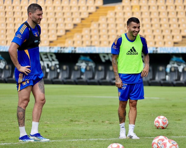 Gignac y Correa ya entrenaron juntos. (Foto: Tigres)