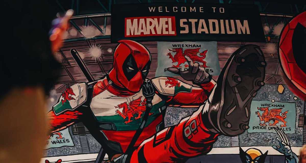 Deadpool apareció en el Marvel Stadium en Australia (@Wrexham_AFC)