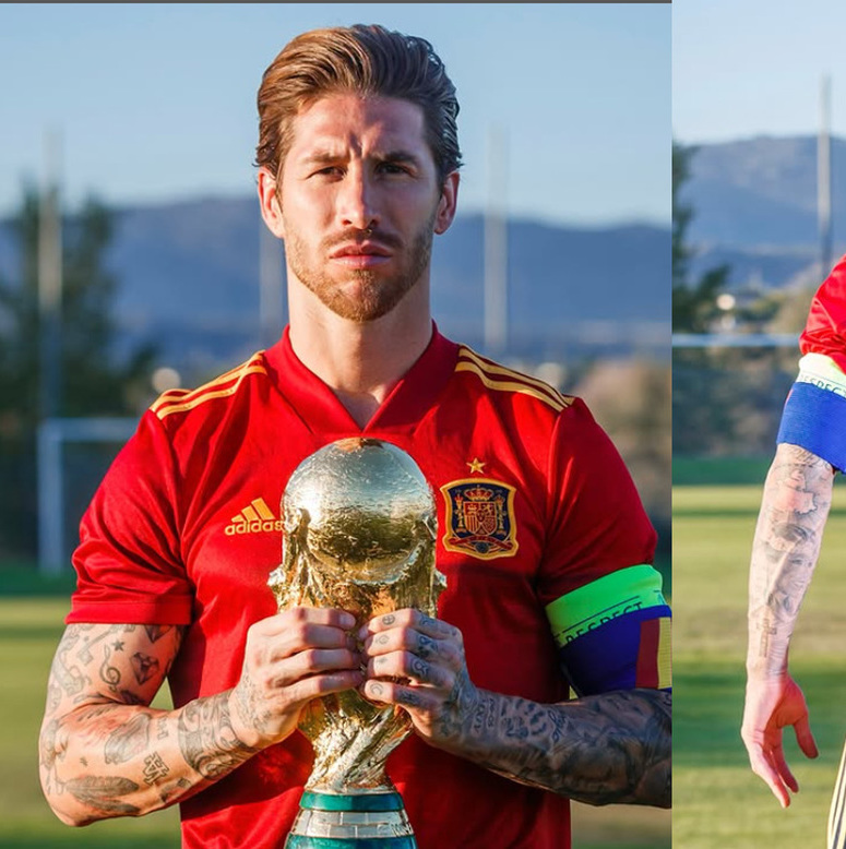 Sergio Ramos presumió el ser campeón del mundo.