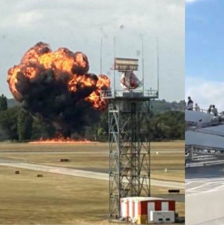 Explosión en el aire: avión cae tras despegar del aeropuerto londinense| Foto: @TheNewsTrending