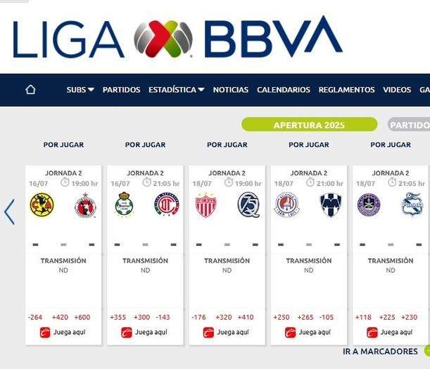 La J2 del Ap2025 arrancará este miércoles 17 de julio (Liga MX)