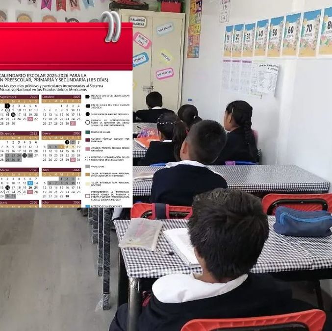 Fechas en que se suspenderán las clases para alumnos en el ciclo escolar 2025-2026: calendario SEP. (FOTO): Especial.