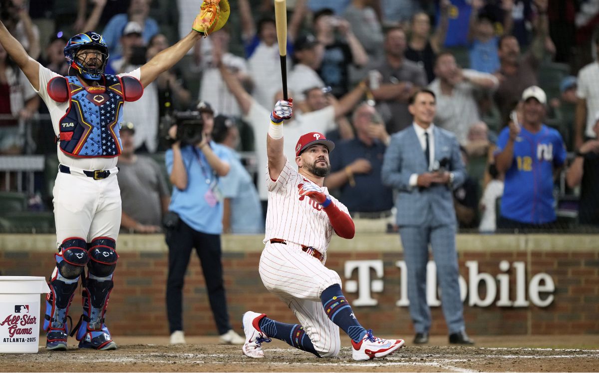 Kyle Schwarber fue nombrado el MVP del Juego de Estrellas MLB 2025. (AP)