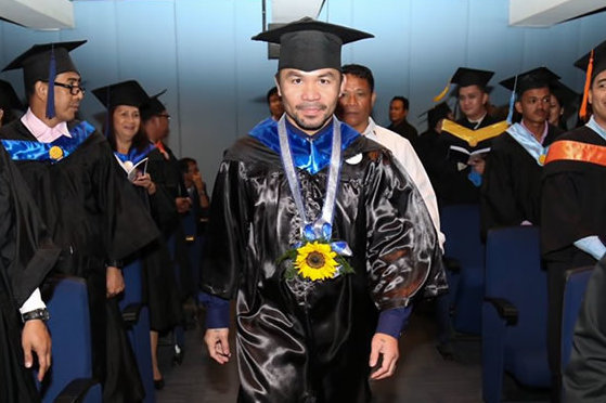 El exboxeador decidió terminar sus estudios. (Foto: @MannyPacquiao)