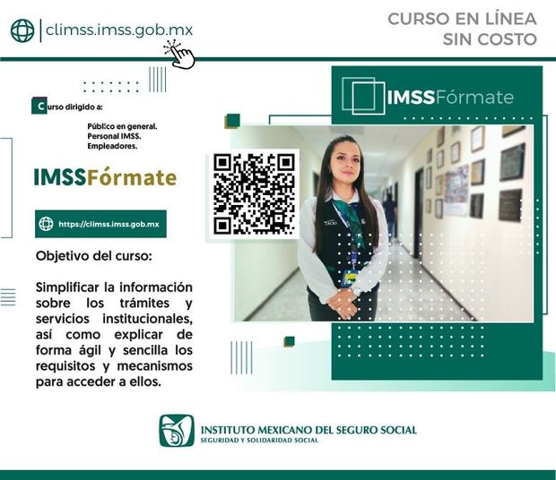 IMSS otorga cursos de capacitación para inscripción a diversos apoyos. (Foto: @tu_imss)