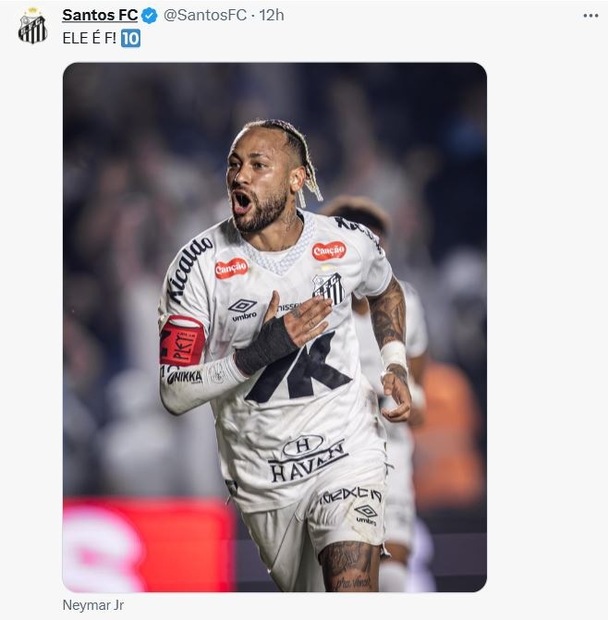 Neymar le dio la victoria a Santos ante Flamengo (X @SantosFC)