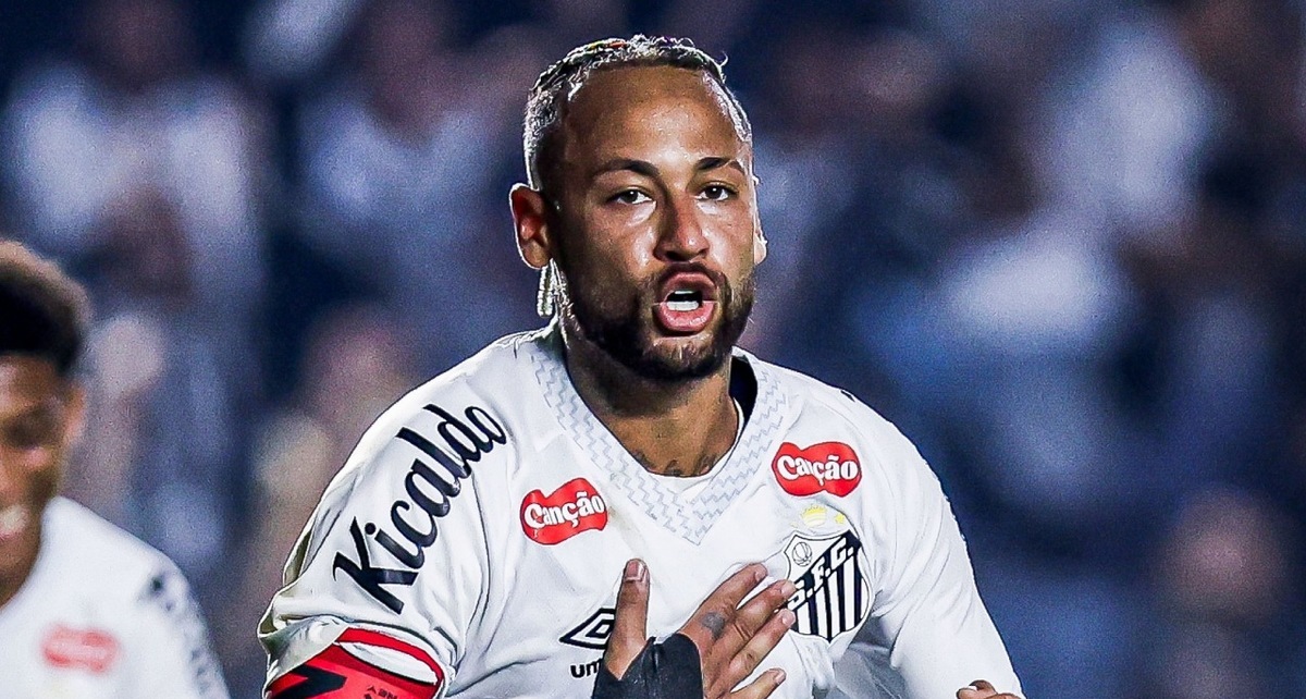 Neymar le dio la victoria a Santos sobre Flamengo (X @brfootball)