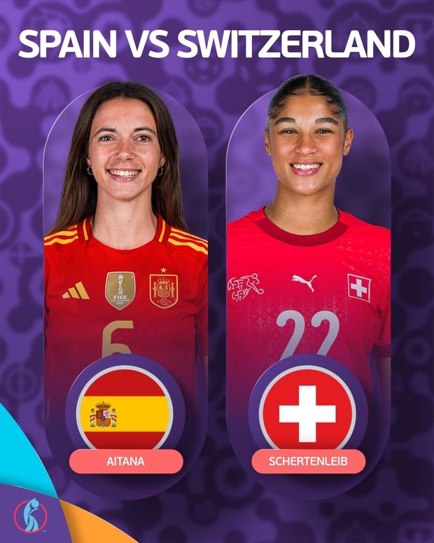 Jugadoras destacadas de las selecciones de España y Suiza (Foto:@WEURO2025)