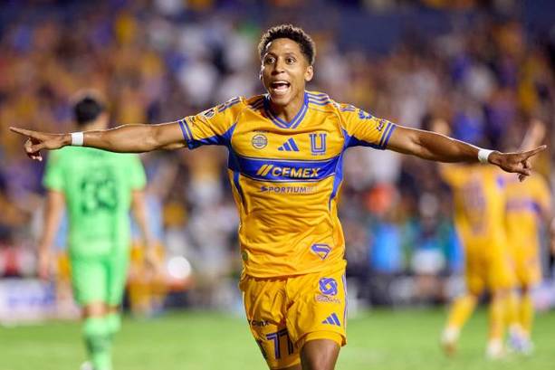 Ozziel Herrera grita su gol a Juárez (Mexsport)