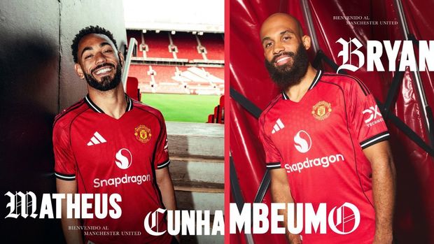 Bryan Mbeumo y Matheus Cunha fueron los primeros fichajes de la ventana de fichajes veraniega de 2025 (FOTOS:@ManUtd_Es)