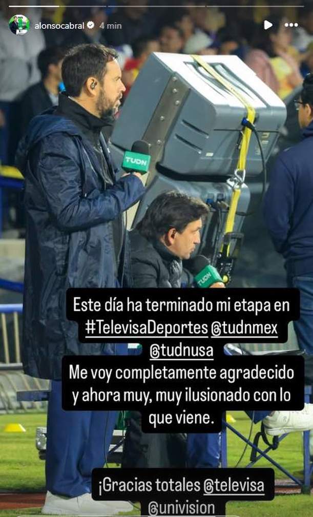 Alonso Cabral se despide de Televisa tras 24 años