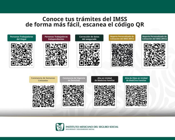 IMSS facilita el acceso a tramites con QR. Foto: @Tu_IMSS