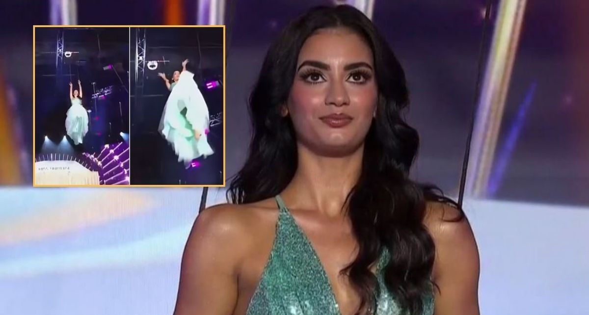 Participante de Miss Universo Latina sufre fuerte accidente en la semifinal.