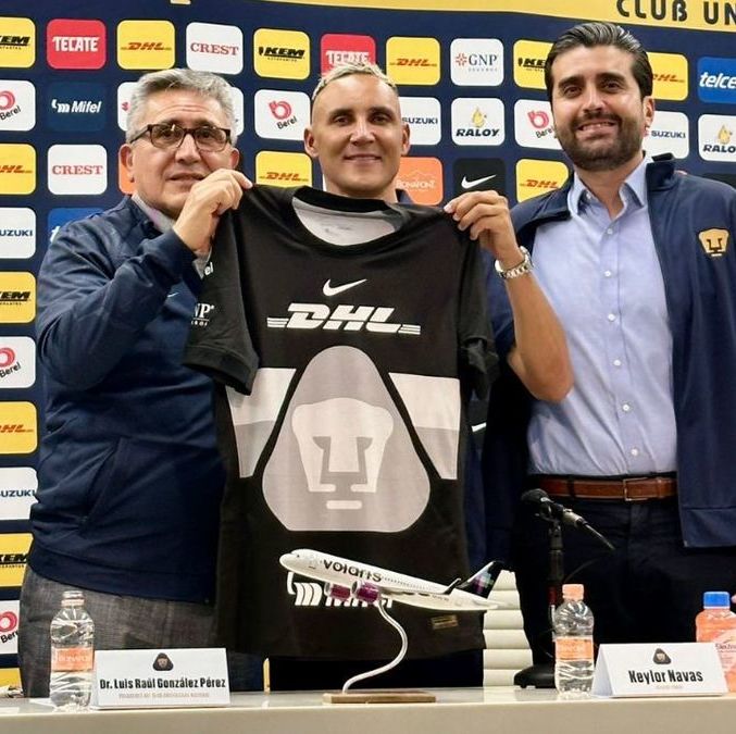 Keylor Navas en su presentación como portero de Pumas (Olga Hirata)