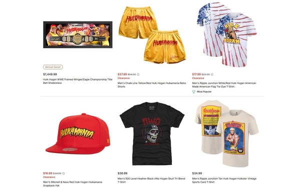 Mercancía oficial de Hulk Hogan| Foto: W Shop