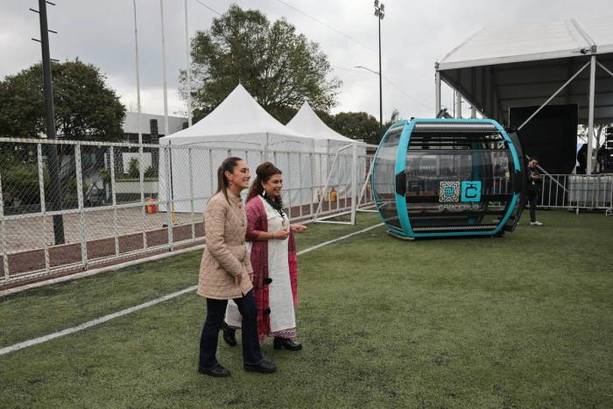 Claudia Sheinbaum y Clara Brugada en el Cablebús (Gobierno de México)