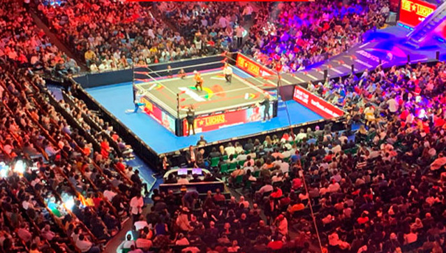 La alerta sísmica se escuchó en la Arena México. (Foto: CMLL)