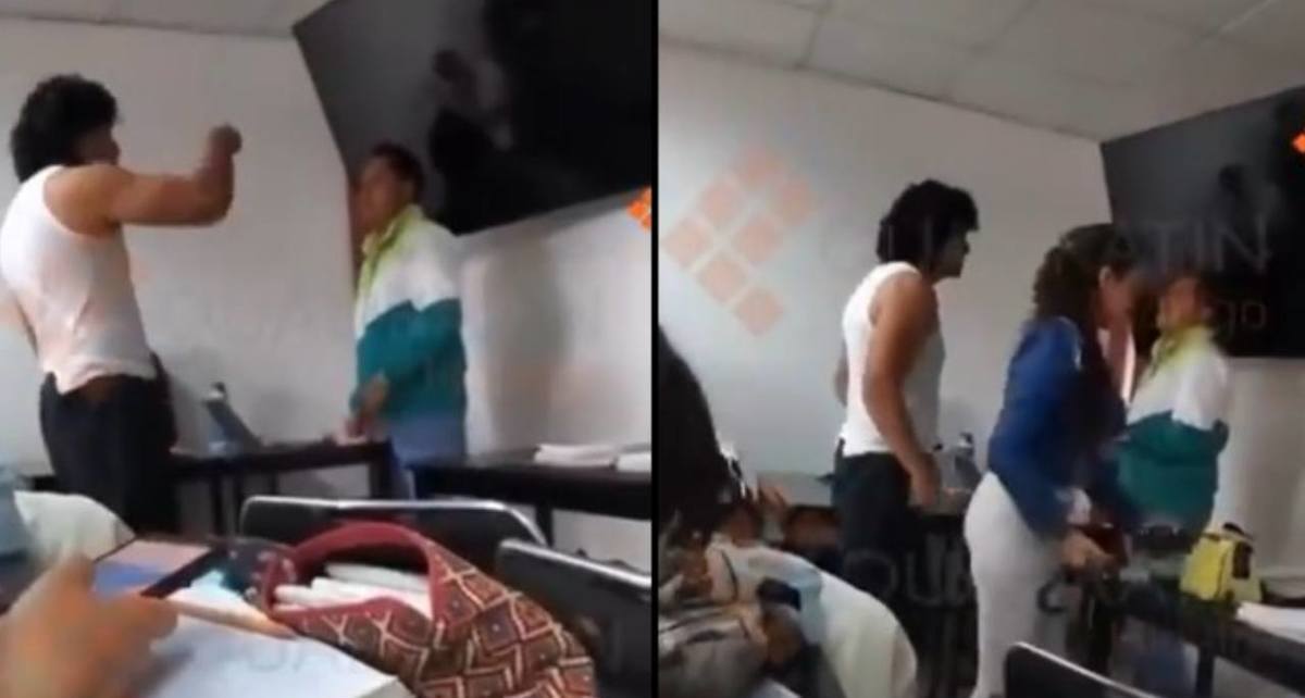 Alumno agrede a un profesor en el estado de Hidalgo (Capturas)