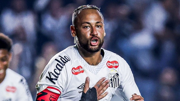 Neymar le dio la victoria a Santos sobre Flamengo (X @brfootball)