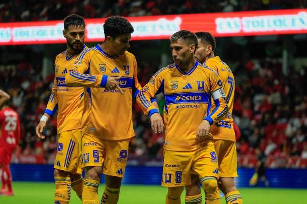 Tigres derrocó a Toluca en el Nemesio Diez (Imago7)