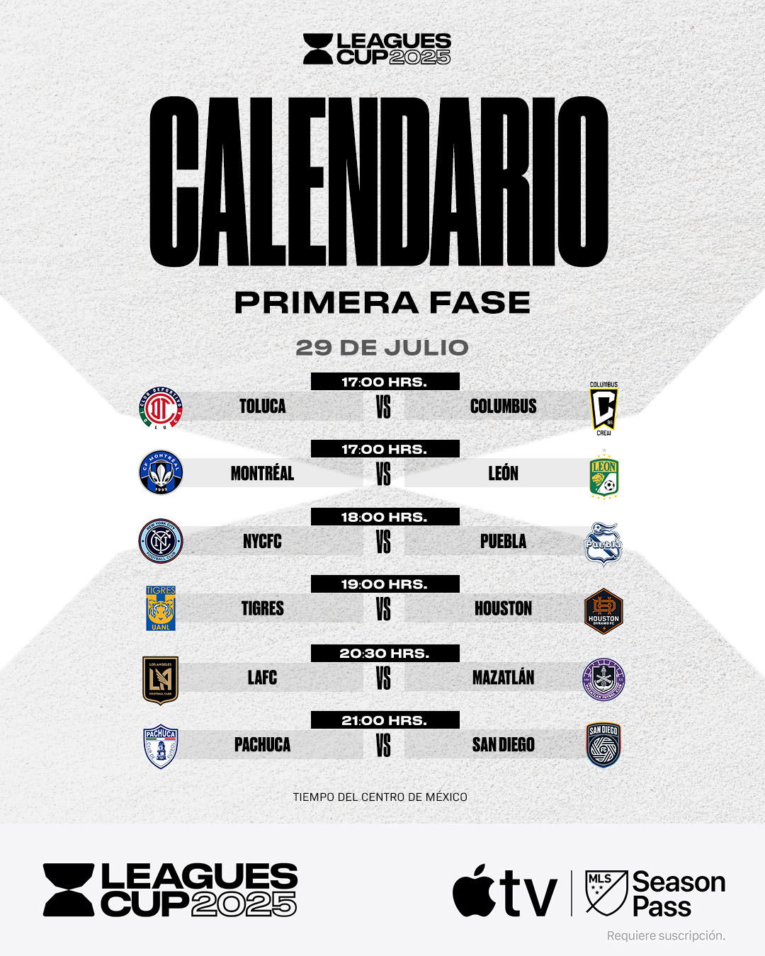 Así inicia la Leagues Cup con estos partidos.