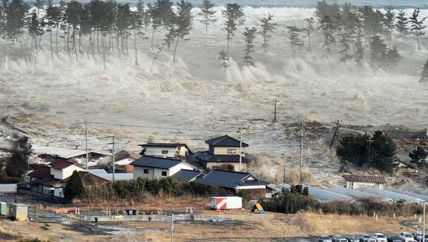 Imagen de tsunami en Japón.