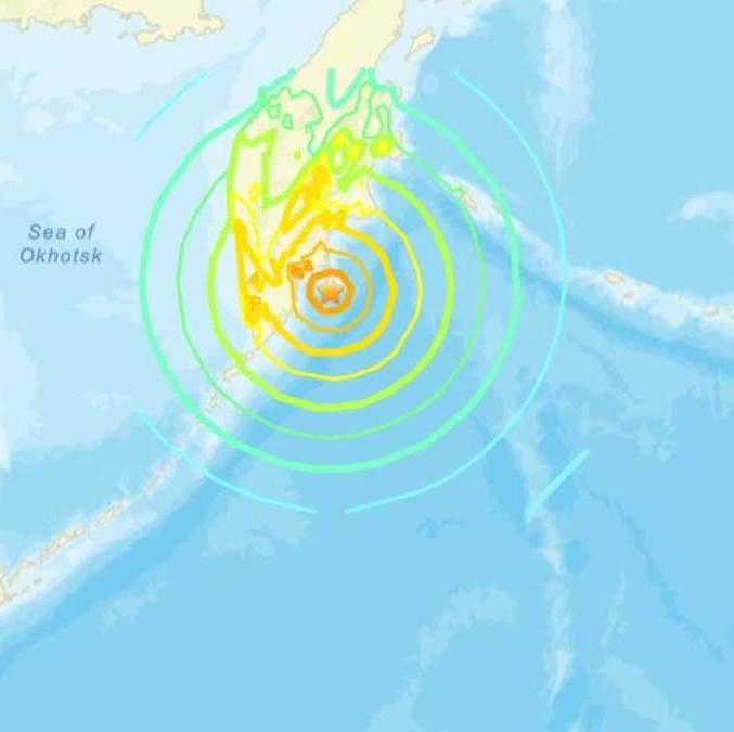 Epicentro del terremoto en Rusia (AFP)