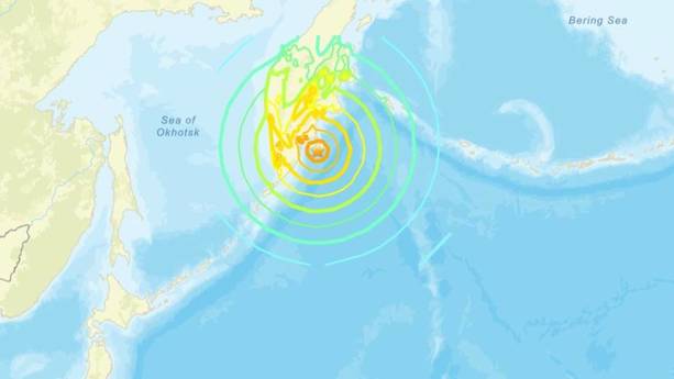 Epicentro del terremoto en Rusia (AFP)