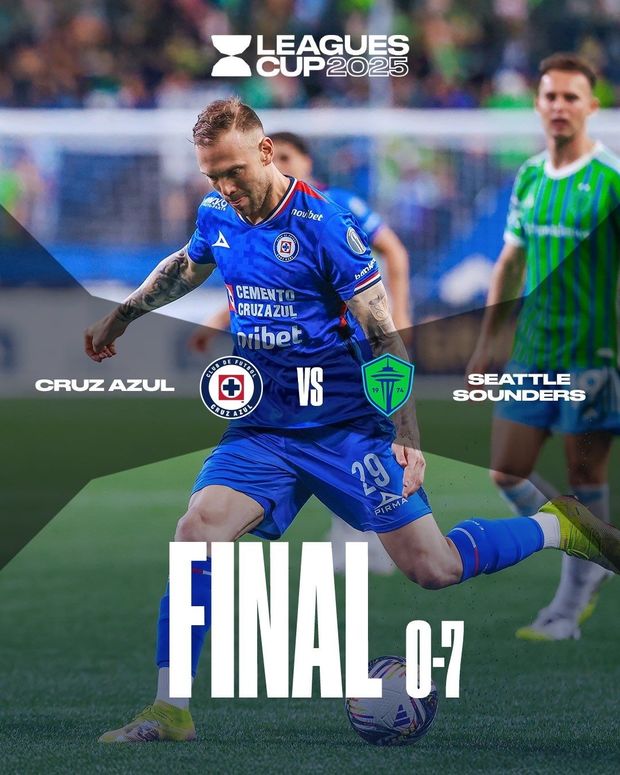 Cruz Azul recibió la máxima goleada de un equipo de MLS a un equipo de la Liga MX. Foto: @CruzAzul