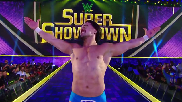 Ángel Garza se quedó con la victoria en Arabia Saudita. (Foto: WWE)