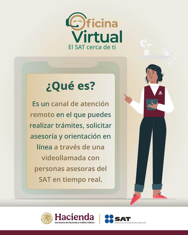 SAT ofrece una oficina virtual donde brinda apoyo a sus usuarios. Foto:@SATMX