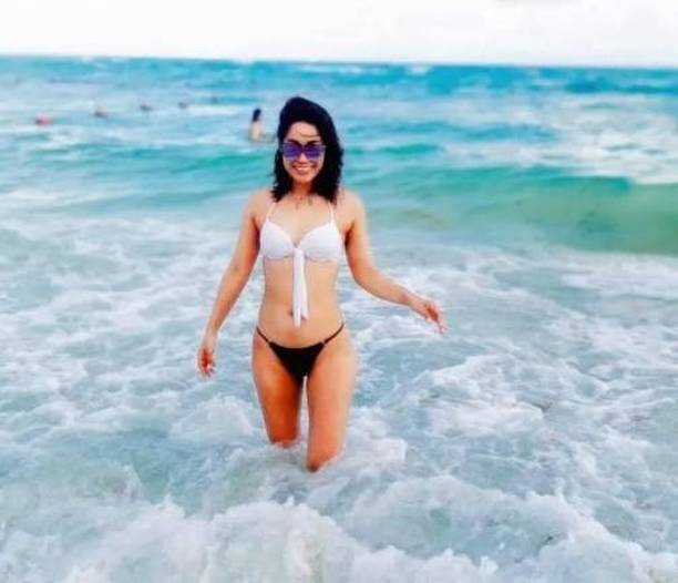 Yanin Campos durante unas vacaciones (@yanin_chefmx)
