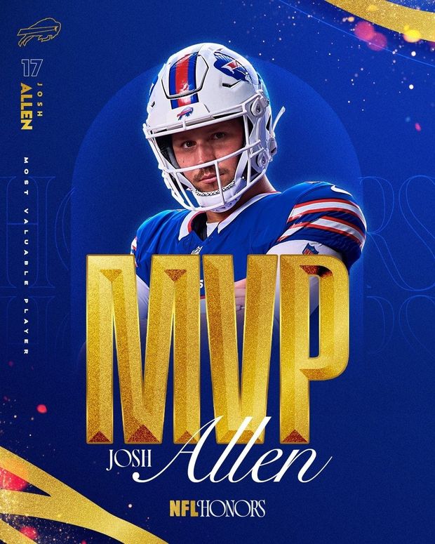 Allen fue elegido como el MVP de la temporada pasada por la NFL. Foto: @BuffaloBills