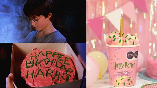 Helado de "Paste de Cumpleaños" de la saga de Harry Potter  (FOTO: Especial)