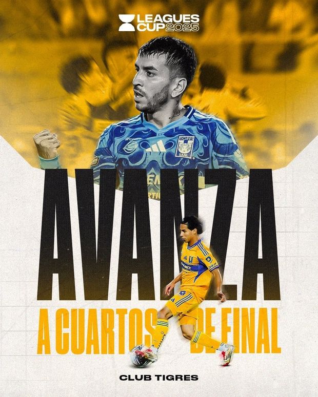 Tigres fue el primer equipo mexicano en conseguir su boleto a los Cuartos de Final de la Leagues Cup. Foto:@TigresOficial