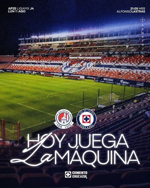 Cruz Azul tendra actividad este lunes en San Luis Potosí. Foto: @CruzAzul