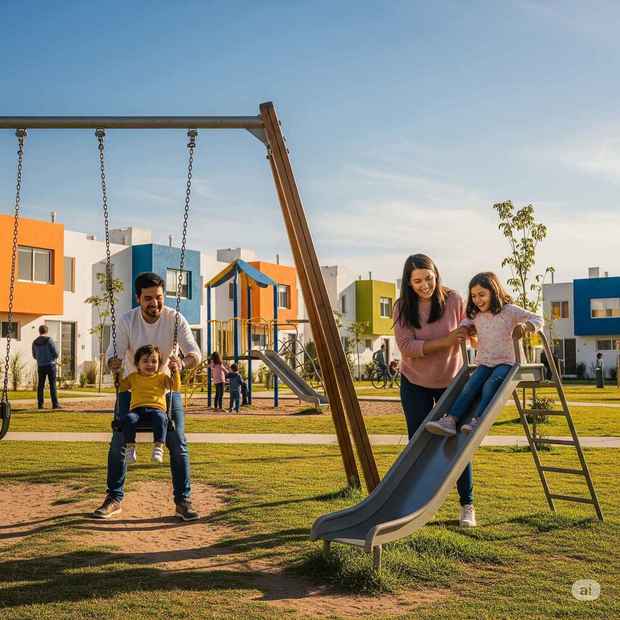 Infonavit crea comunidades con espacios para que las familias disfruten. FOTO: Mediotiempo IA