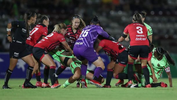 Pelea en el juego entre Juárez y Tijuana en la Liga MX Femenil (Mexsport)