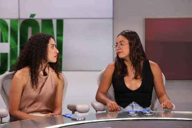 Las atletas mexicanas, Gaby Agúndez y Ale Estudillo, estuvieron en Milenio. (Foto: Octavio Hoyos)