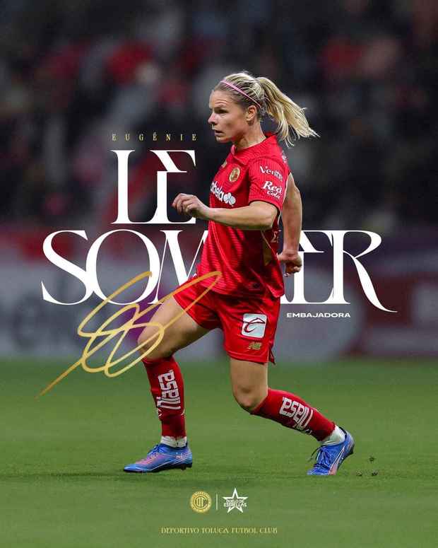 La goleadora Le Sommer sera la embajadora de Toluca en el duelo de estrellas de la Liga MX Femenil. Foto:@TolucaFemenil