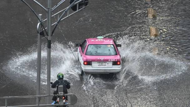 La Ciudad de México está siendo víctima de las lluvias (AFP)