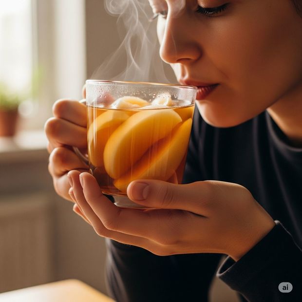El té de manzana es uno de los usos más comunes para la manzana hervida. Foto: MediotiempoIA