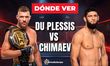 Du Plessis vs Chimaev EN VIVO; dónde ver y cartelera