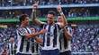 Lucas Ocampos celebra uno de sus goles (Mexsport)