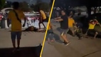 El Volcán fue escenario de varias peleas tras el Tigres vs América (Captura X)
