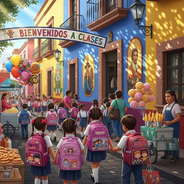 Los alumnos de kinder, primaria y secundaria regresaran este 1 de septiembre a clases para el ciclo escolar 2025-2026. Foto: MediotiempoIA