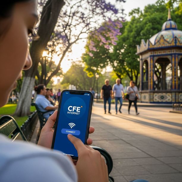 Los espacios públicos de la republica mexicana tendrán acceso gratuito a internet mediante la CFE. Foto: MediotiempoIA